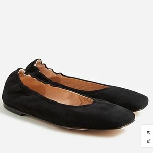 Jcrew Anya Scrunchie Suede Flats